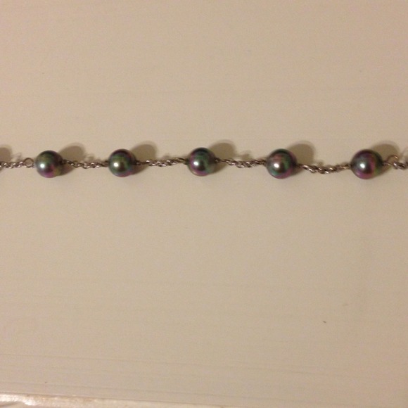 Imitation black pearl bracelet - Picture 2 of 3