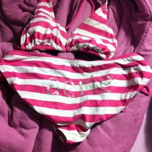 Aerie swimsuit pink and white