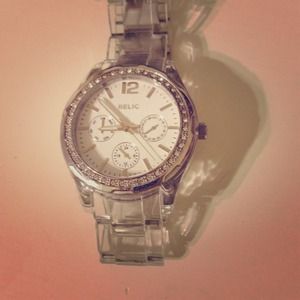 Relic clear band watch