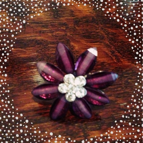 Floral Studded Adjustable Ring
