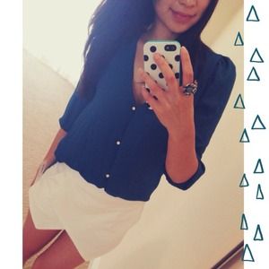 **NO longer available** V-neck Button Down Blouse