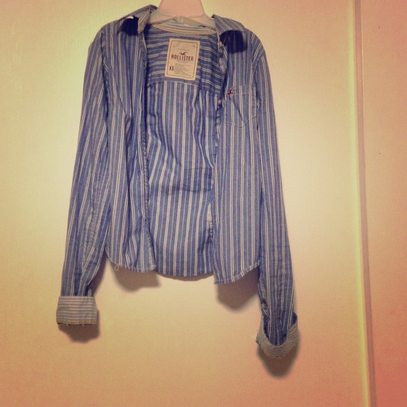 Hollister striped button up