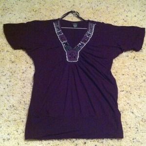 Deep purple dressy top