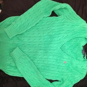 Only $20!!! Green cable knit Ralph Lauren sweater