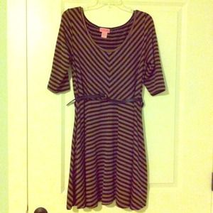 Stripe black and brown Dress
