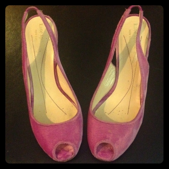 SOLD Kate Spade pink velvet shoes - size 7