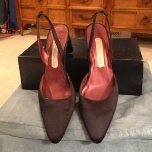 Navy Blue Satin  Shoes & Navy Satin Clutch