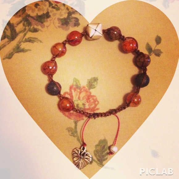 Handmade Shamballa style w/Bali Silver charms