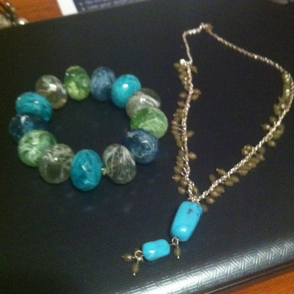 Bracelet and necklace.