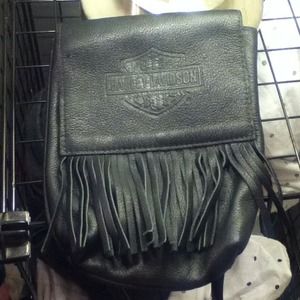Black Leather Harley Davidson Purse