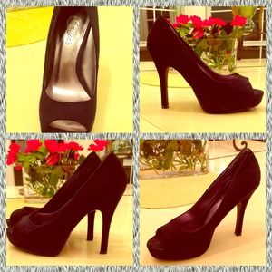 Candies Peep Toe Platform Pumps