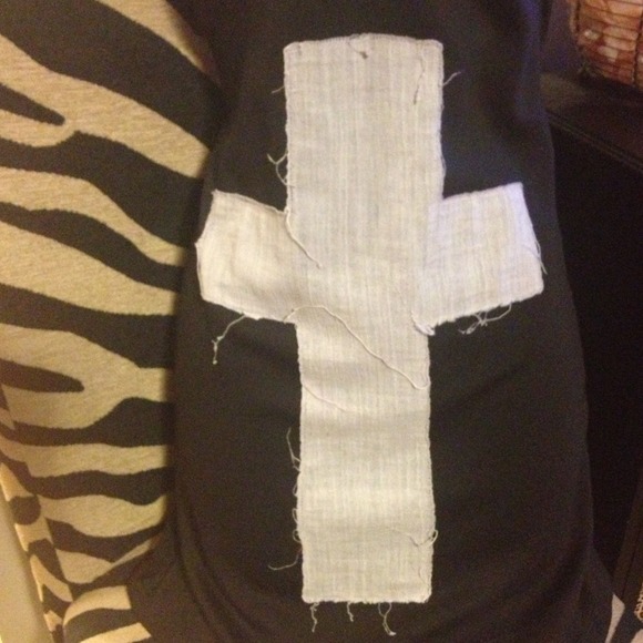 SOLD! DIMEPIECE LA Mini Dress Black w/ Cross Patch - Picture 2 of 4