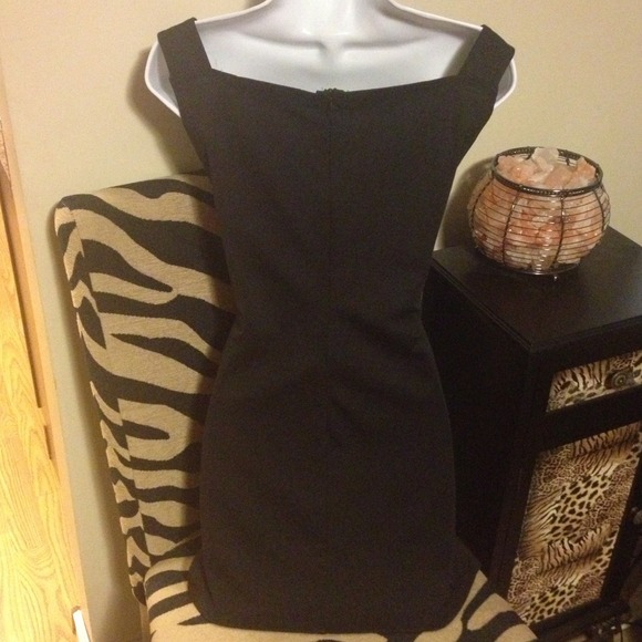 SOLD! DIMEPIECE LA Mini Dress Black w/ Cross Patch - Picture 4 of 4