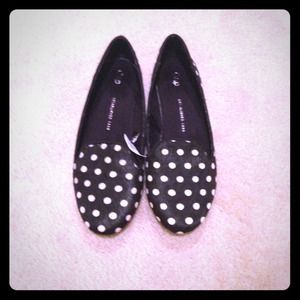 Brand new  polka dot flats Hair like elegant feel