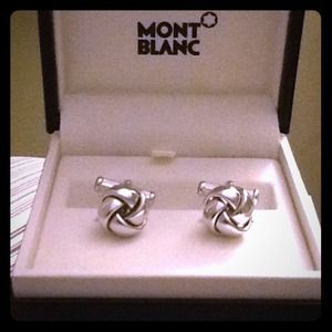Authentic Montblanc Knott Shaped Cufflinks