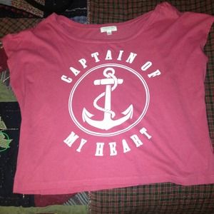 Pink graphic tee w/ anchor ⚓ 🎀