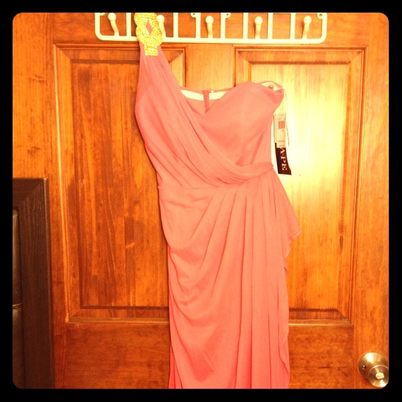 Xscape one shoulder prom dress