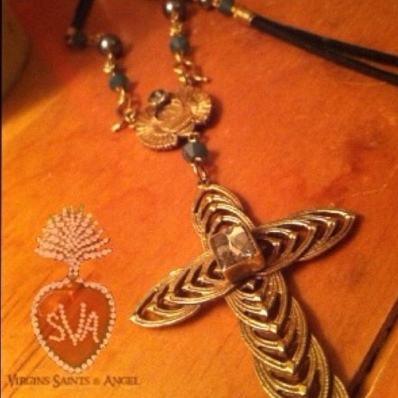NEW! Virgins Saints & Angels Rosary, Gold