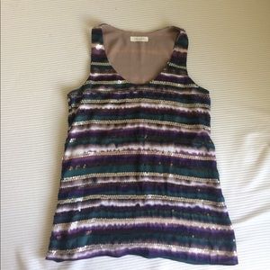 Glitter and stripes tank top