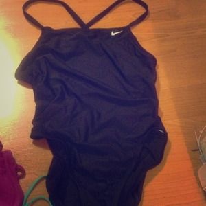 Black swimming suit for athletes