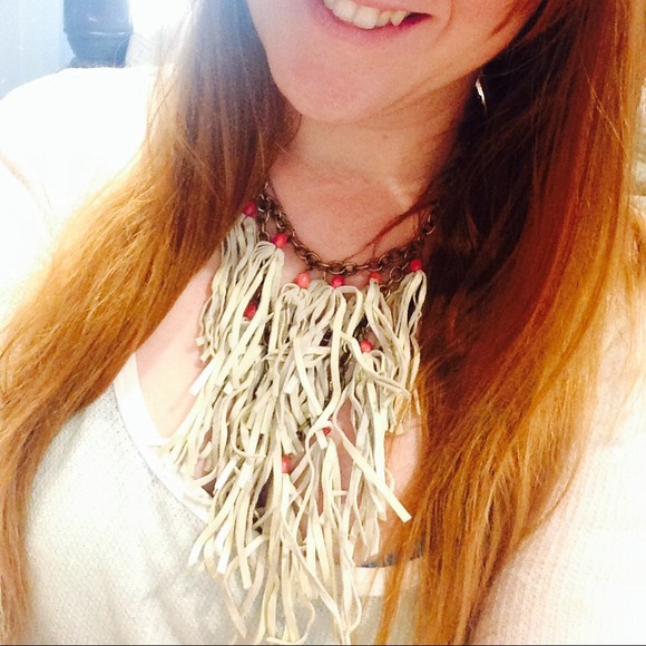 NWT LUCKY BRAND fringe chain necklace - Picture 2 of 2