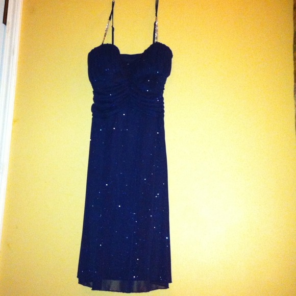 Charlotte Russe Navy Cocktail Dress - Picture 2 of 4