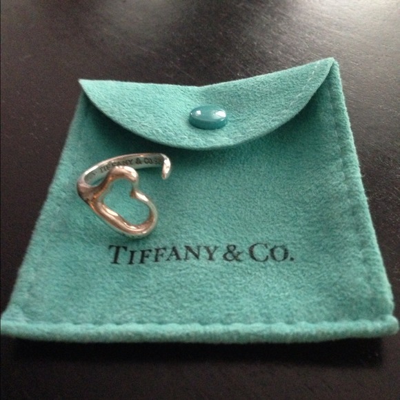 Open heart Tiffany ring. Authentic