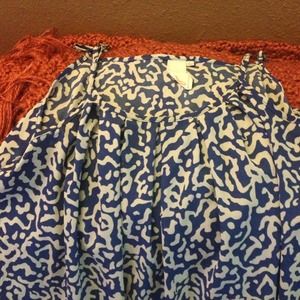 Blue and white paisley dress.
