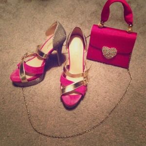 Pink gold and diamond heels