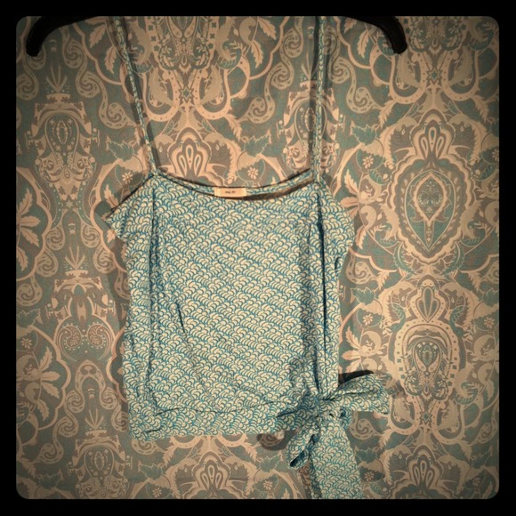 🚫TRADED🚫 Short Patterned Aqua Summer Top