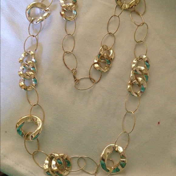 Silver Rings Link Necklace