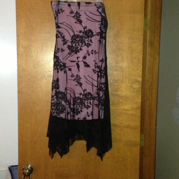 Versace Jeans Couture strapless lace overlay dress