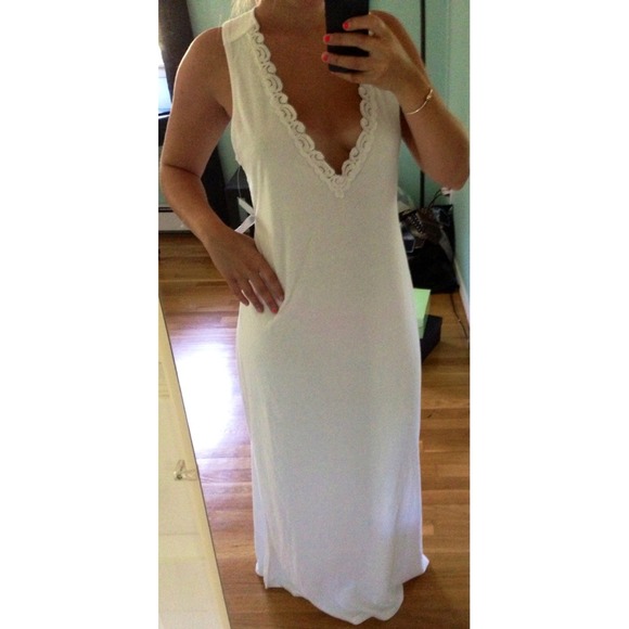 White Terry Cloth Maxi Dress