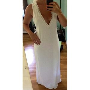 White Terry Cloth Maxi Dress