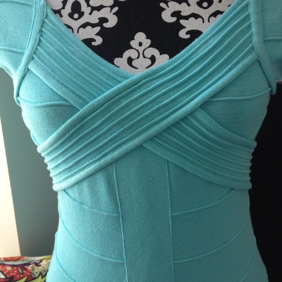 SOLD⛔ - BodyCon teal blue dress - Picture 2 of 3