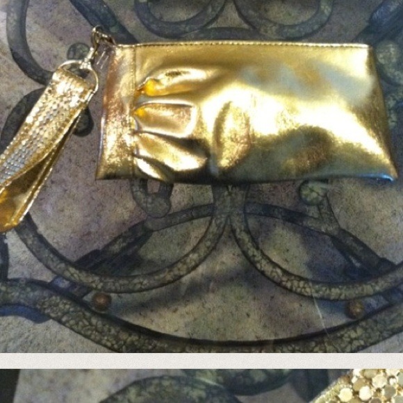 Aldo gold clutch:)