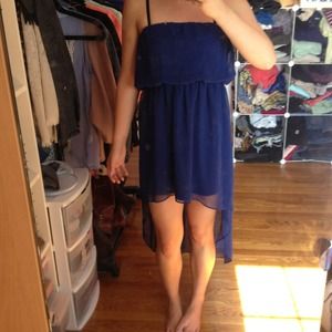 Blue Hi Low Dress