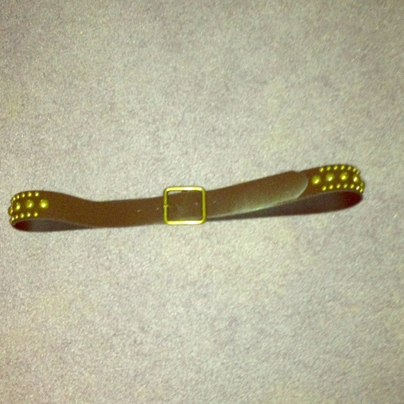 Brown & Gold Studded Belt