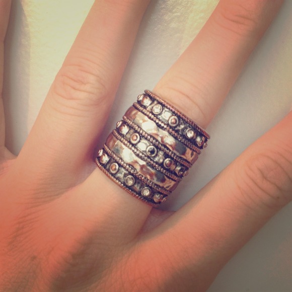 Thick silver ring