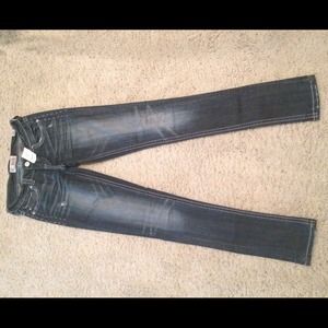 MEK Denim Jeans Dark Stone Alabama curved pocket