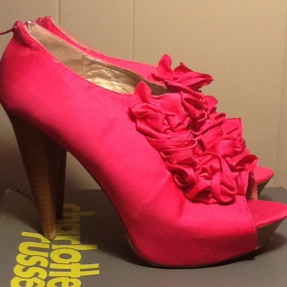 Brand new hot pink peep toe heels ALL MUST GO!!