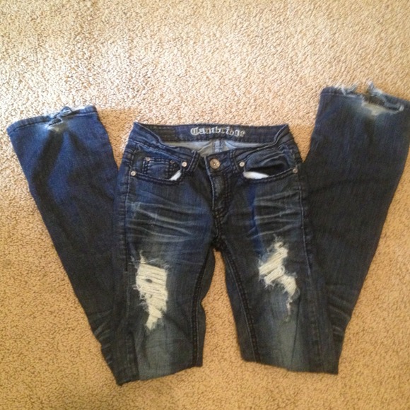 Distressed jeans