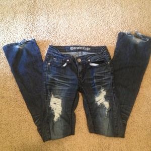 Distressed jeans