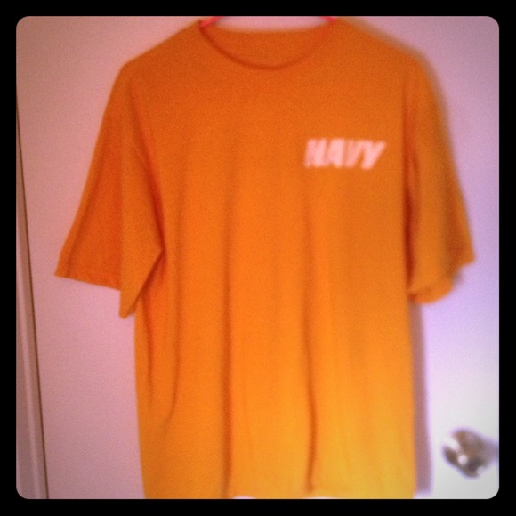 Navy yellow shirt