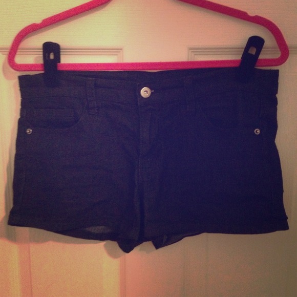 Charcoal Denim Shorts