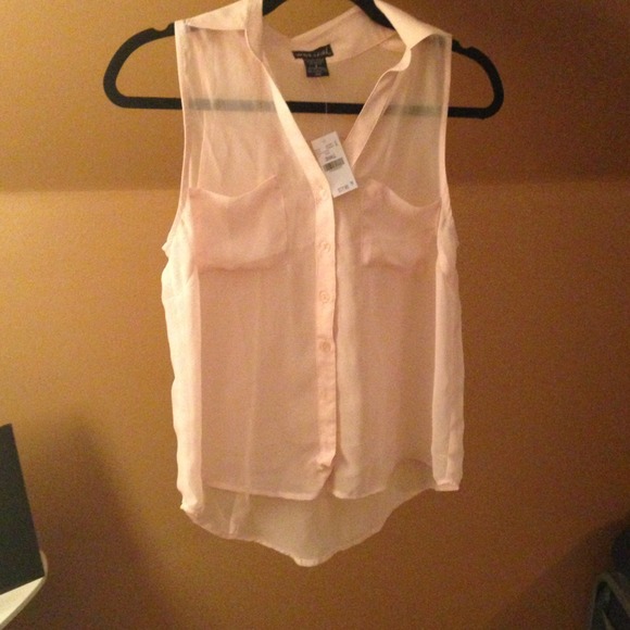 Light pink sheer tank