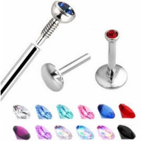 lip rings. labret studs.