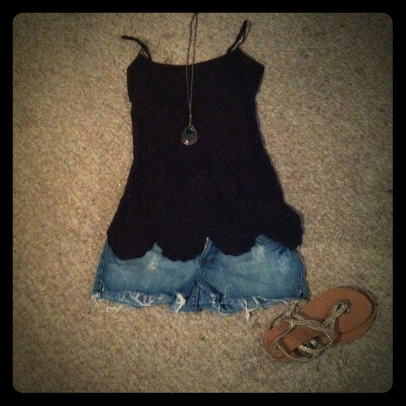 BCBG crochet tank