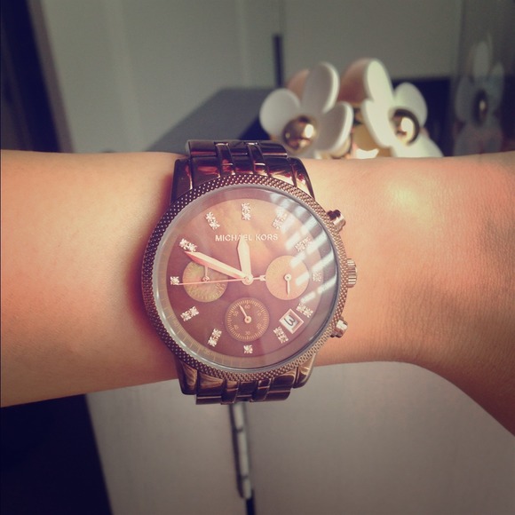 SOLD Michael Kors Watch,Chronograph Ritz Espresso