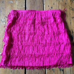 Express Fringe Mini Skirt
